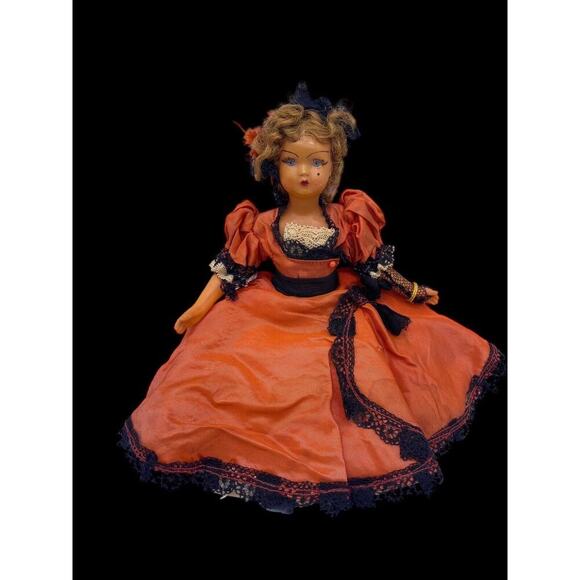 Antique Doll Marie Laure Paris 1930s Souvenir Coquette Lady Petticoat RARE - Picture 3 of 16